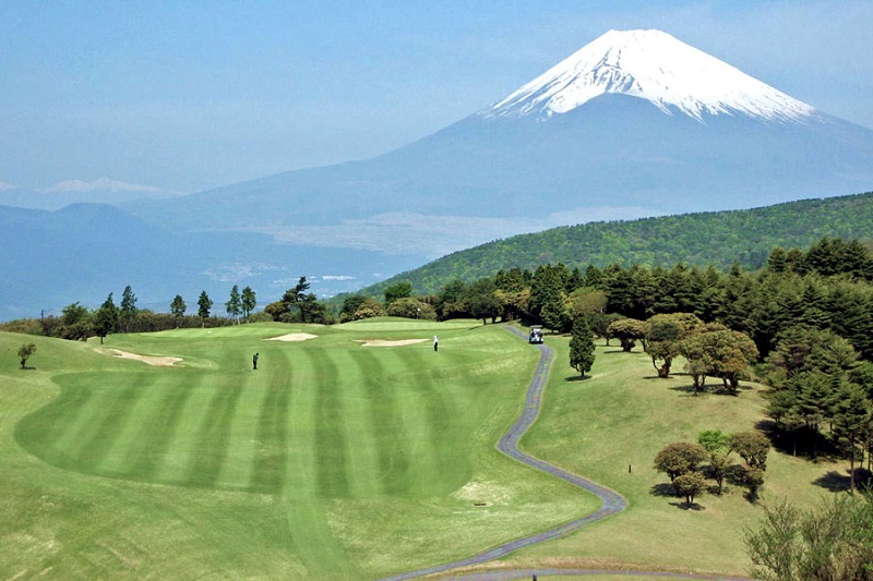 Golf course near Mt. Fuji.